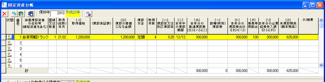 固定資産台帳